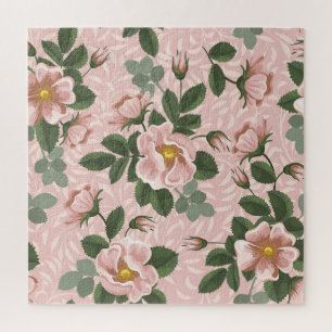 wilde Rozen: bloemenachtergrond Legpuzzel
