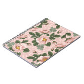 wilde Rozen: bloemenachtergrond Notitieboek (Linkerzijde)