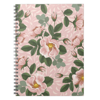  wilde Rozen: bloemenachtergrond Notitieboek