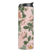  wilde Rozen: bloemenachtergrond Thermosbeker (Gedraaid links)