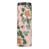  wilde Rozen: bloemenachtergrond Thermosbeker (Achterkant)