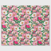 Wilde Rozen Cadeaupapier (Vlak)