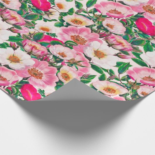 Wilde Rozen Cadeaupapier (Hoek)