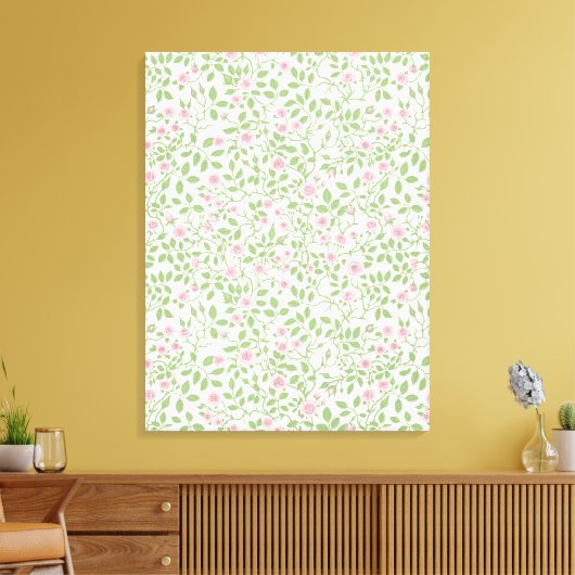 Wilde rozen canvas afdruk (Insitu (Woonkamer))