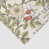 Wilde Rozen Carte Postale Songbird French Script Tissuepapier (Detail)