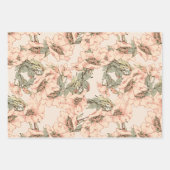 Wilde Rozen  Coördinerende Meisje Baby shower Inpakpapier Vel (Voorkant 2)