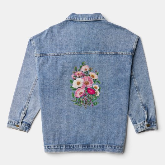 Wilde Rozen Denim Jacket (Achterkant)