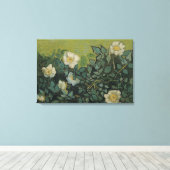 Wilde Rozen door Vincent van Gogh Canvas Afdruk (Insitu (Houten vloer))