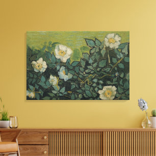 Wilde Rozen door Vincent van Gogh Canvas Afdruk