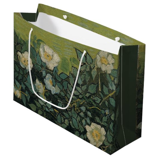 Wilde Rozen door Vincent van Gogh Groot Cadeauzakje (Voorkant Gekanteld)