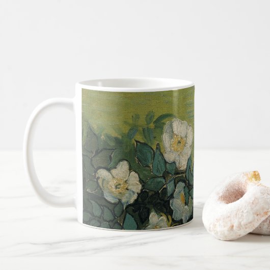Wilde Rozen door Vincent van Gogh Koffiemok (Met donut)