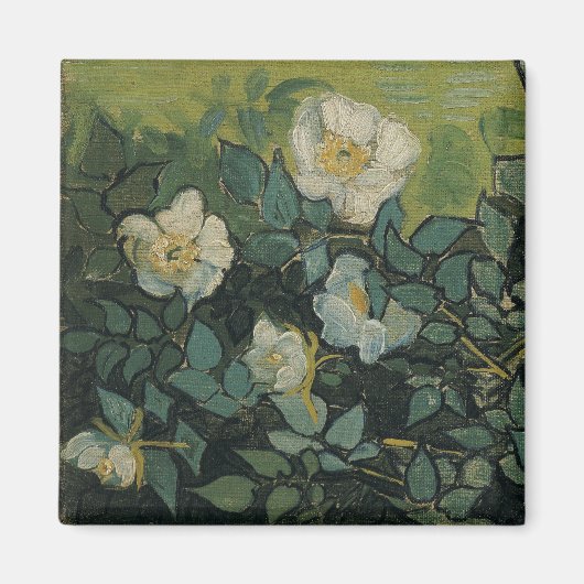 Wilde Rozen door Vincent van Gogh Magneet (Voorkant)