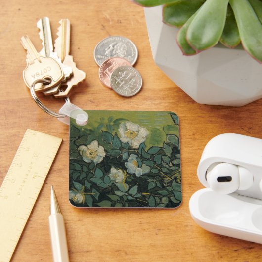 Wilde Rozen door Vincent van Gogh Sleutelhanger (Bureau)