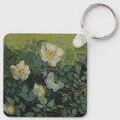 Wilde Rozen door Vincent van Gogh Sleutelhanger (Achterkant)