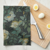 Wilde Rozen door Vincent van Gogh Theedoek (Quarter Fold)