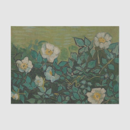 Wilde Rozen door Vincent Van Gogh Tissuepapier (Voorkant)