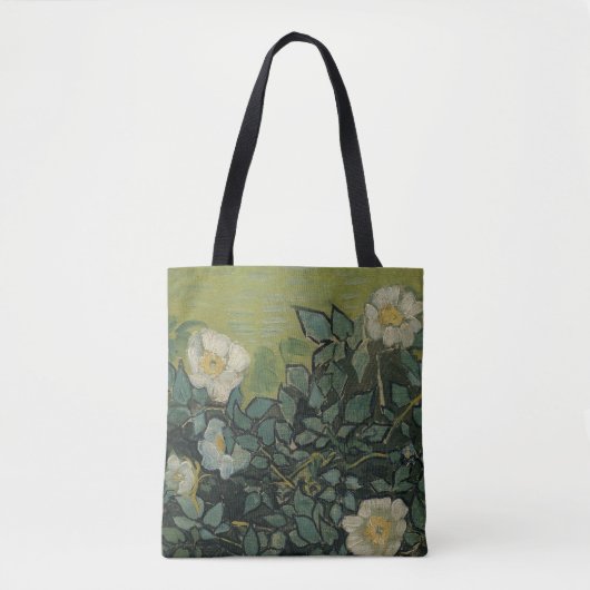 Wilde rozen door Vincent van Gogh Tote Bag (Voorkant)