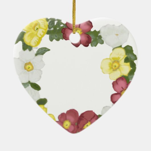 Wilde Rozen Editable Moederdag Keramisch Ornament (Achterkant)