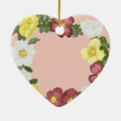 Wilde Rozen Editable Moederdag Keramisch Ornament (Achterkant)