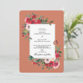 Wilde Rozen en aardse Carneool kleur Kaart (Staand voorkant)