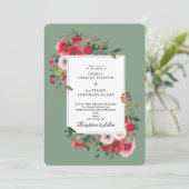 Wilde Rozen en Basil Green Kaart (Staand voorkant)