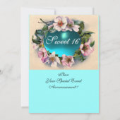 WILDE ROZEN EN BLAUWE LINTEN ZOETE 16 FOTO SJABLOO KAART (Achterkant)