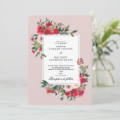 Wilde Rozen en Mauve Krijt Kaart (Staand voorkant)