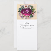 WILDE ROZEN EN PINK BOW BABY SHOWER FOTO TEMPLATE KAART (Achterkant)