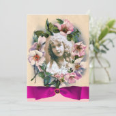 WILDE ROZEN EN ROZE LINT ZOETE 16 FOTOTEMPLATE KAART (Staand voorkant)