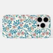 Wilde rozen en vlinders /roze/blauw/crème Case-Mate iPhone case (Achterkant (horizontaal))
