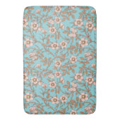 Wilde rozen en vlinders /roze/ bruin/ vijver badmat (Voorkant Verticaal)