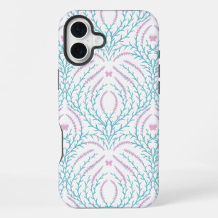 Wilde rozen en vlinders /roze/lichtgroen/geel iPhone 16 plus hoesje