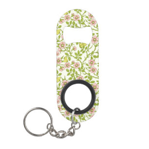 Wilde rozen en vlinders /roze/lichtgroen/geel mini flessenopener