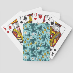 Wilde rozen en vlinders /roze/lichtgroen/geel pokerkaarten