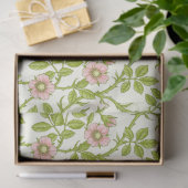 Wilde rozen en vlinders /roze/lichtgroen/geel tissuepapier (Geschenk)