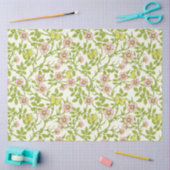 Wilde rozen en vlinders /roze/lichtgroen/geel tissuepapier (Craft)