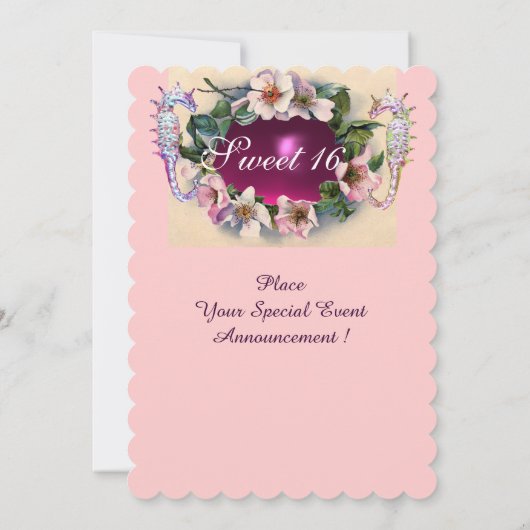 WILDE ROZEN EN ZEESCHELLEN SCHAKELEN 16 FOTO-TEMPL KAART (Achterkant)