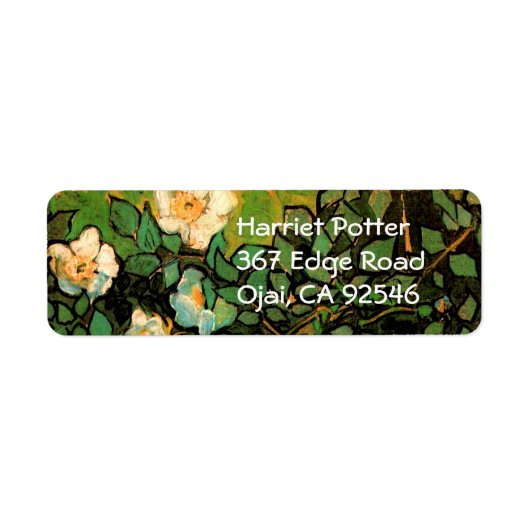 Wilde Rozen (F597) Van Gogh Fine Art Etiket (Voorkant)