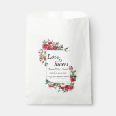 Wilde Rozen Favor Bag Bedankzakje (Voorkant)