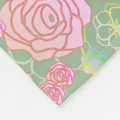 Wilde Rozen Fleece Deken (Hoek)