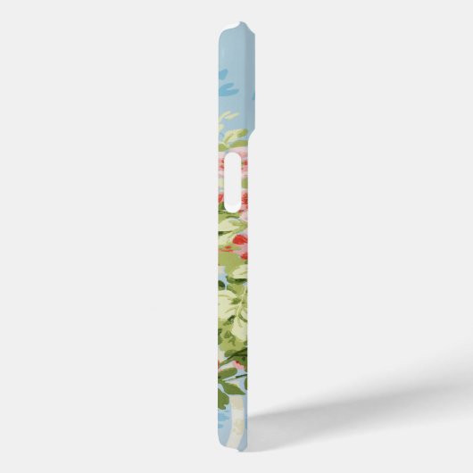 WILDE ROZEN ,GROENE BLADEREN ,VLIEGENDE VOGEL IN B Case-Mate iPhone CASE (Achterkant / Rechts)