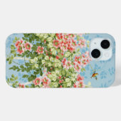 WILDE ROZEN ,GROENE BLADEREN ,VLIEGENDE VOGEL IN B Case-Mate iPhone CASE (Achterkant (horizontaal))