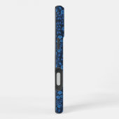 Wilde rozen in blauw iPhone hoesje (Rechterkant)