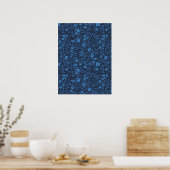Wilde rozen in blauw poster (Keuken)