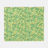 Wilde rozen in geel en groen fleece deken (Voorkant (Horizontaal))