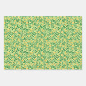 Wilde rozen in geel en groen inpakpapier vel (Voorkant 2)