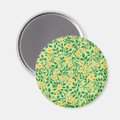 Wilde rozen in geel en groen magneet (Voorkant / Achterkant)