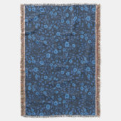 Wilde rozen in het blauw deken (Voorkant Verticaal)