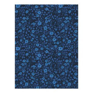 Wilde rozen in het blauw perfect poster