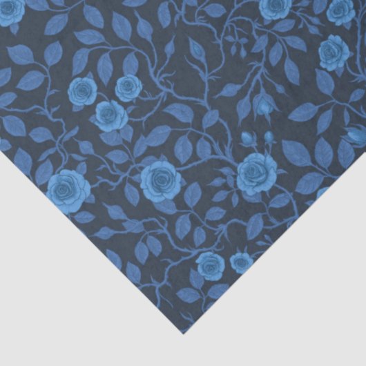 Wilde rozen in het blauw tissuepapier (Detail)